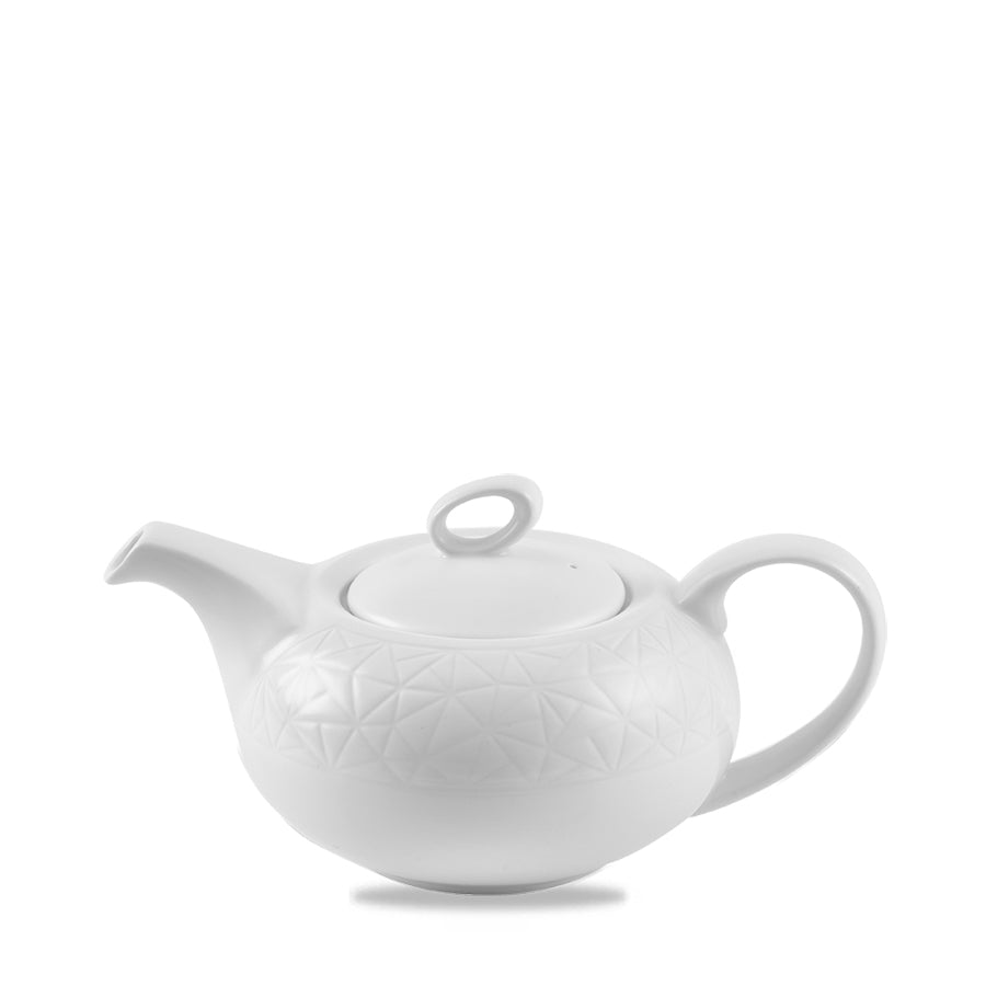 Churchill Abstract Alchemy Fine China White Teapot 44cl 15oz Pack of 6