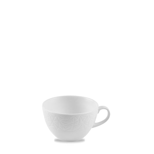 Churchill Abstract Alchemy Fine China White Round Teacup 30 cl Pack of 12