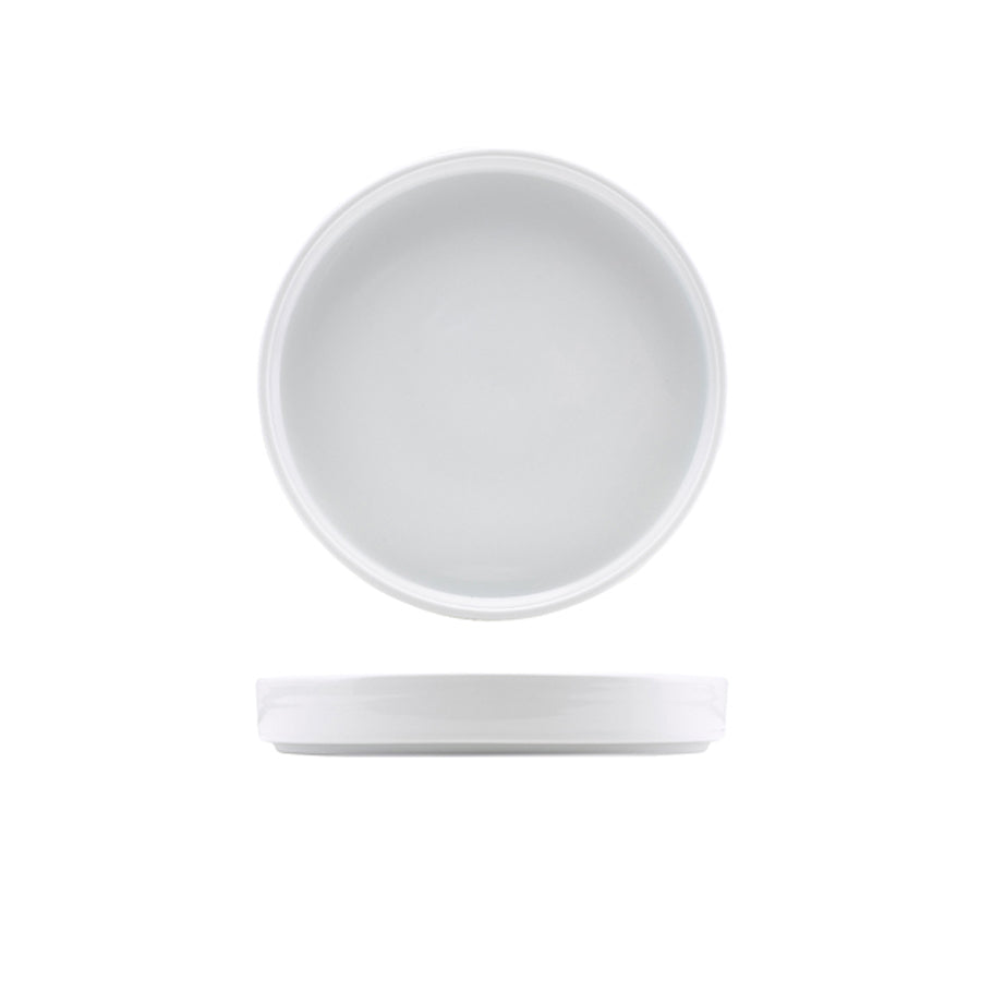 GenWare Porcelain White Round Presentation Plate 20cm Pack of 6