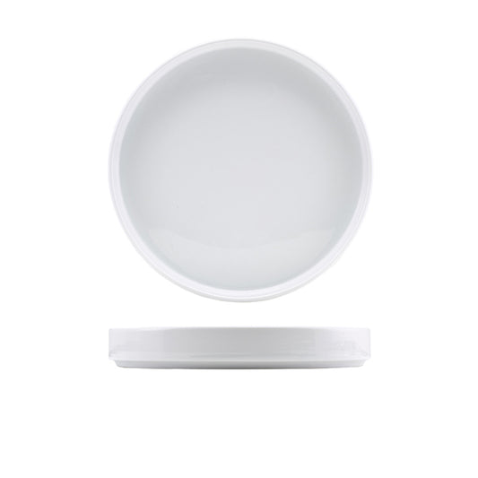 GenWare Porcelain White Round Presentation Plate 25cm Pack of 6