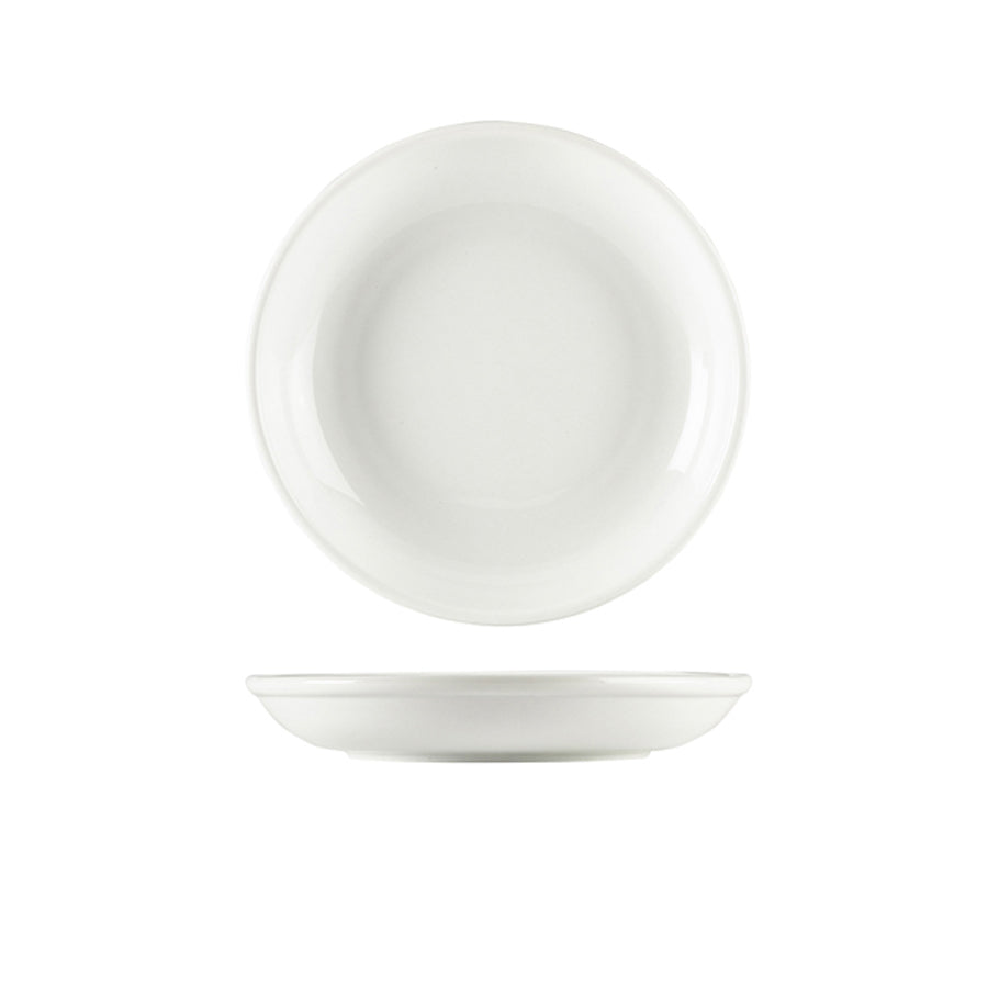 GenWare Porcelain White Round Couscous Plate 21cm Pack of 6