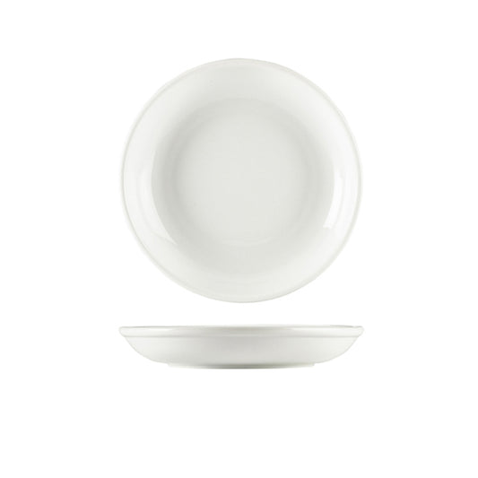 GenWare Porcelain White Round Couscous Plate 21cm Pack of 6