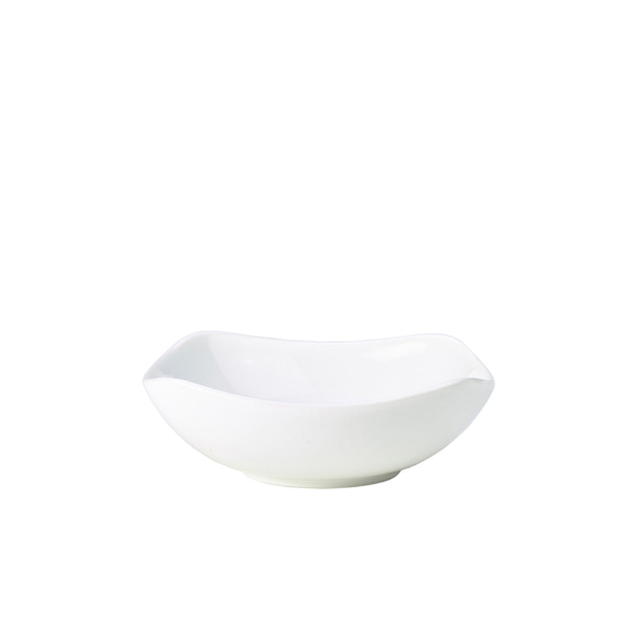 GenWare Porcelain White Rounded Square Bowl 17cm Pack of 6