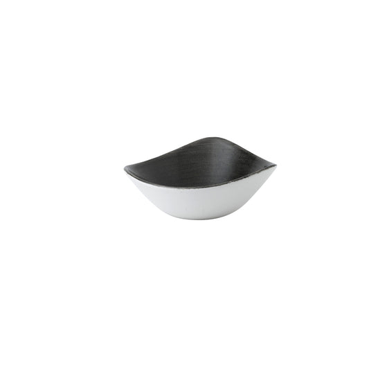 Churchill Stonecast Patina Vitrified Porcelain Iron Black Triangular Bowl 18.5cm 37cl 13oz Pack of 12