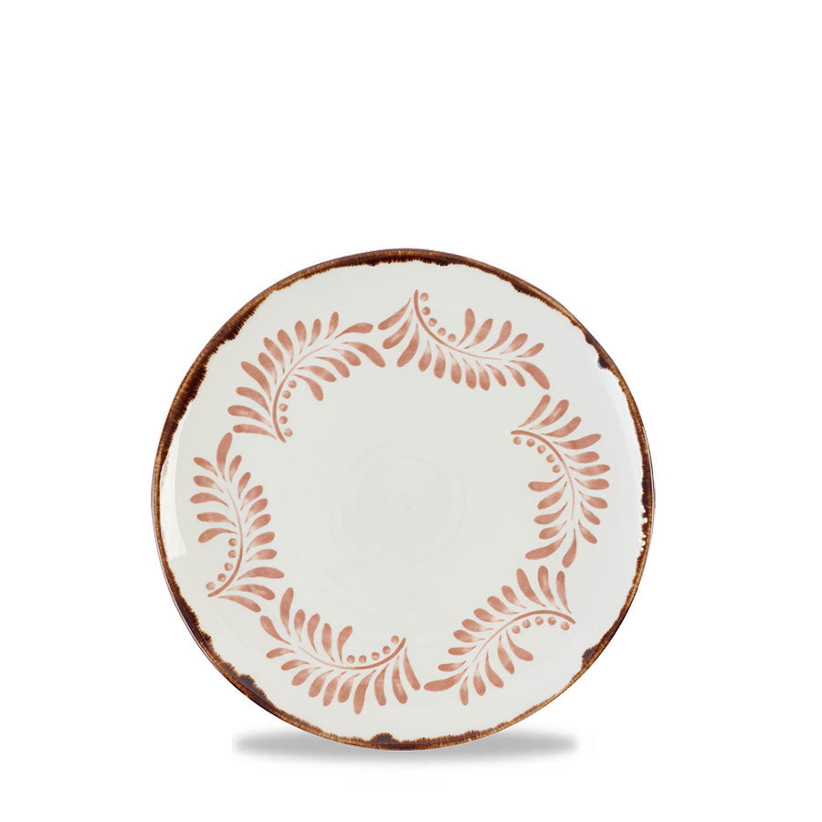 Dudson Harvest Mediterranean Vitrified Porcelain Terracotta Round Coupe Plate 29.5cm Pack of 12