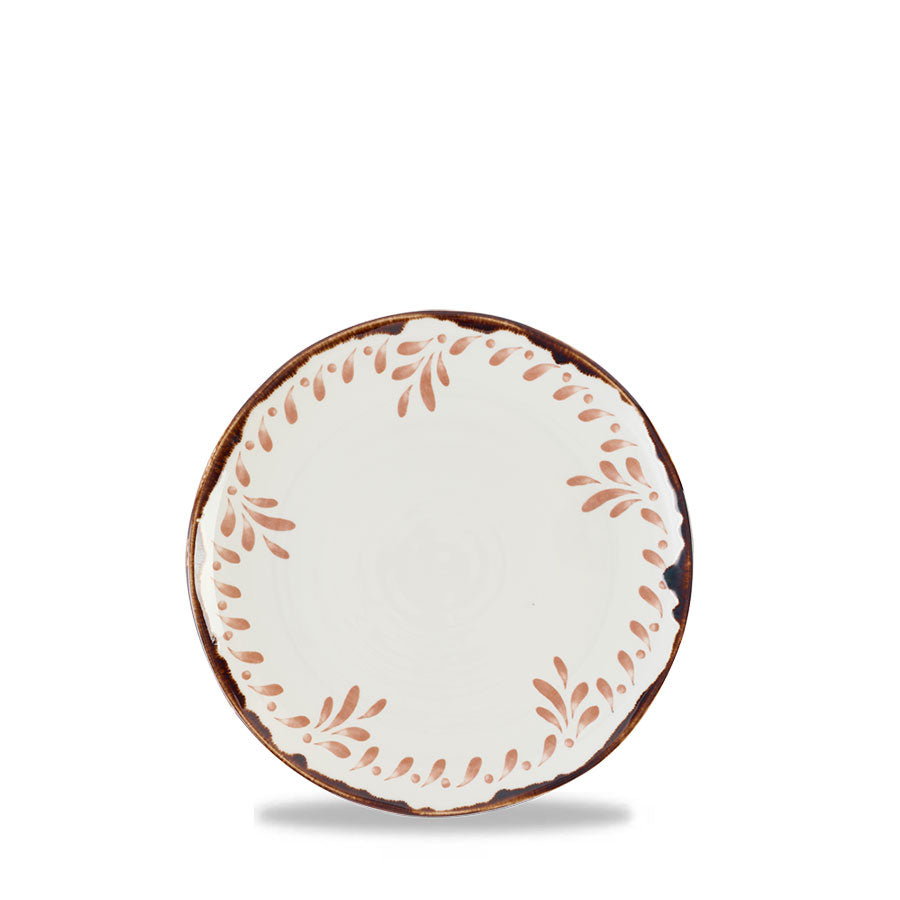 Dudson Harvest Mediterranean Vitrified Porcelain Terracotta Round Coupe Plate 27.5cm Pack of 12