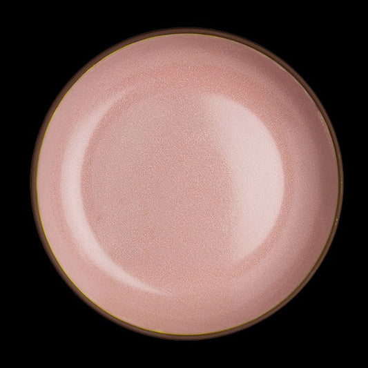 Maham Studio Spice Stoneware Peppercorn Pink Round Deep Plate 22x4cm 85.2cl 30oz Pack of 12