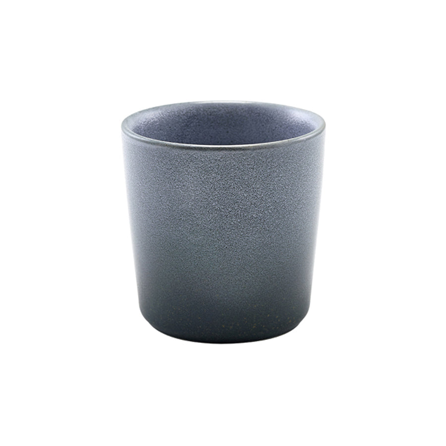 Genware Forge Graphite Stoneware Grey Round Chip Cup 8.5x8.5cm 30cl 10.5oz Pack of 6