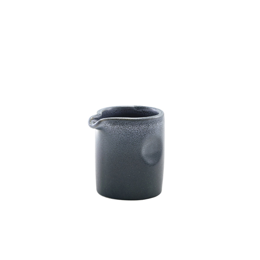 Genware Forge Graphite Stoneware Grey Pinched Jug 9cl 3.2oz Pack of 12