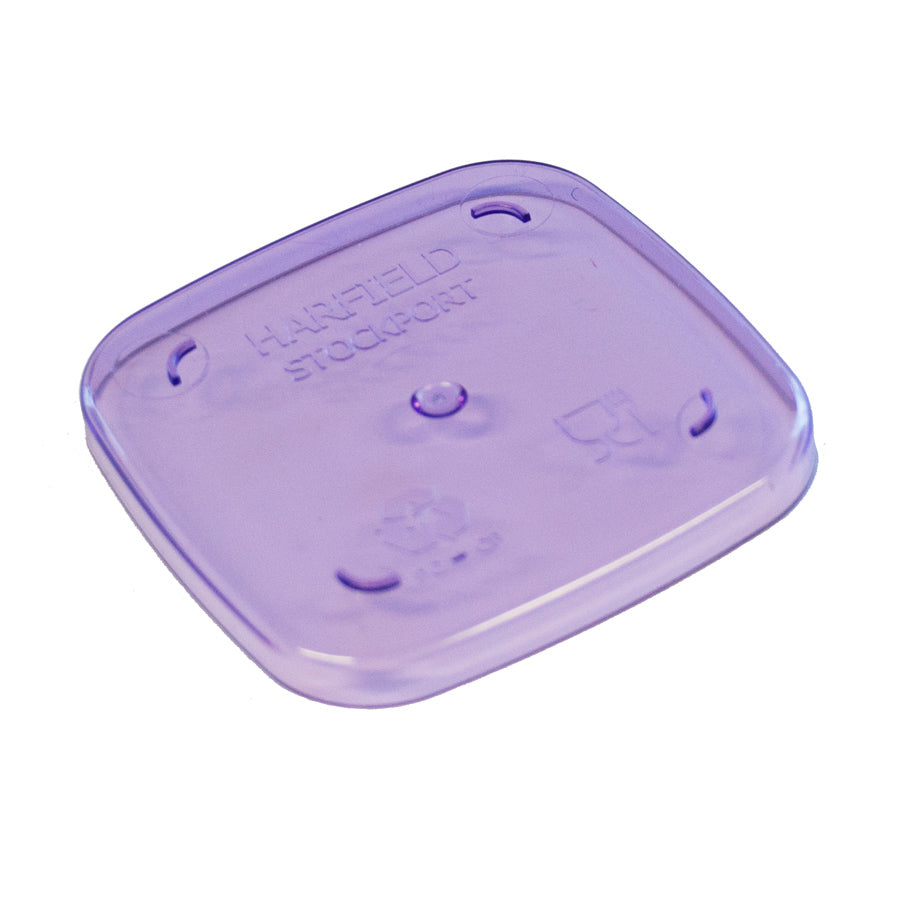 Harfield Copolyester Translucent Purple Dessert Pot Lid 6.3cm Pack of 10