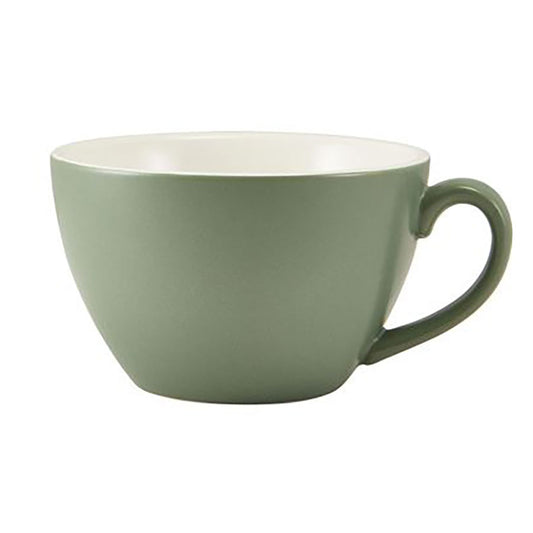 GenWare Porcelain Matt Sage Bowl Shaped Cup 34cl/12oz Pack of 6