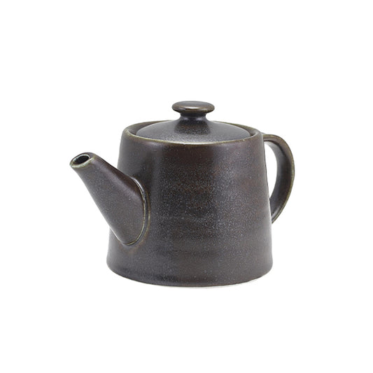 Genware Terra Vitrified Porcelain Black Teapot 50cl 17.6oz Pack of 6