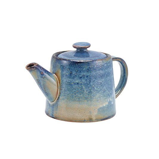 Genware Terra Vitrified Porcelain Aqua Blue Teapot 50cl 17.6oz Pack of 6