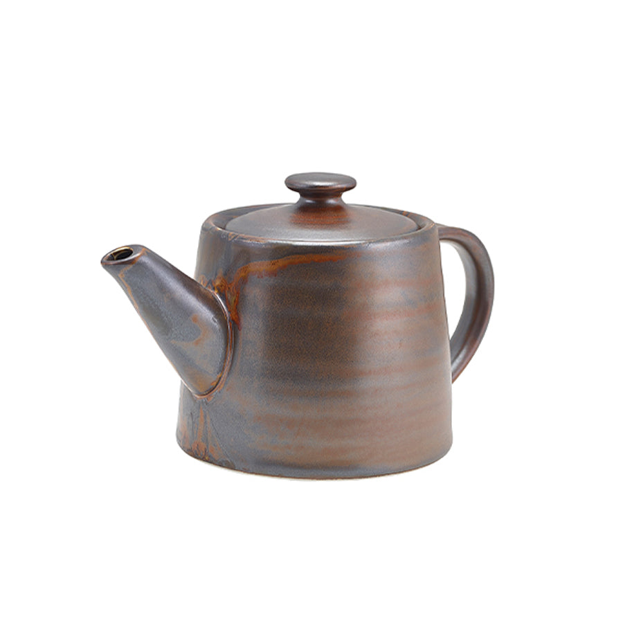 Genware Terra Vitrified Porcelain Rustic Copper Teapot 50cl 17.6oz Pack of 6