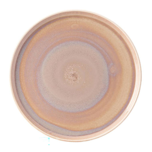 Utopia Murra Blush Porcelain Pink Round Walled Plate 30cm Pack of 6