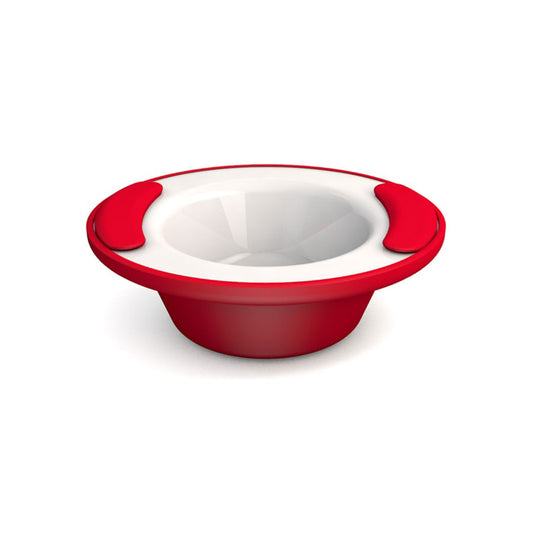 Ornamin Keep Warm Plate 25.5cm Red & White