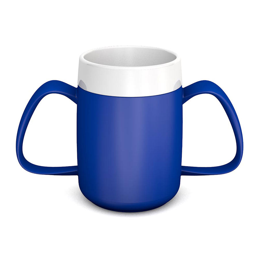 Ornamin Polypropylene Blue Two Handled Mug With Internal Cone 160ml