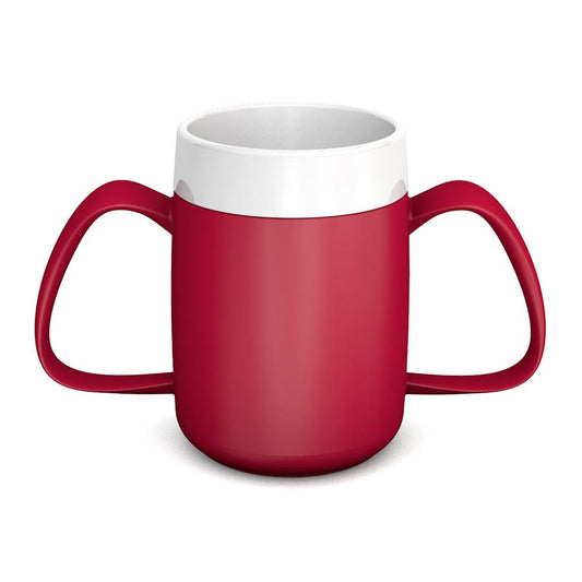 Ornamin Polypropylene Red Two Handled Mug With Internal Cone 160ml