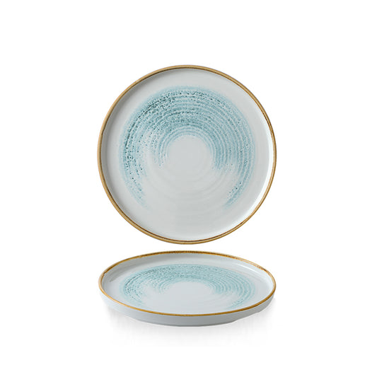 Churchill Studio Prints Homespun Accents Vitrified Porcelain Aquamarine Walled Plate 21cm Pack of 6