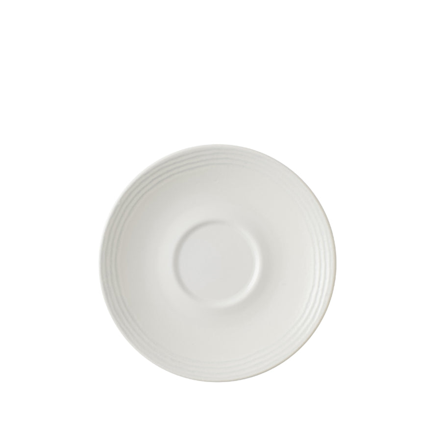 Dudson Harvest Vitrified Porcelain Norse White Round Cappuccino Saucer 15.6cm Pack of 12