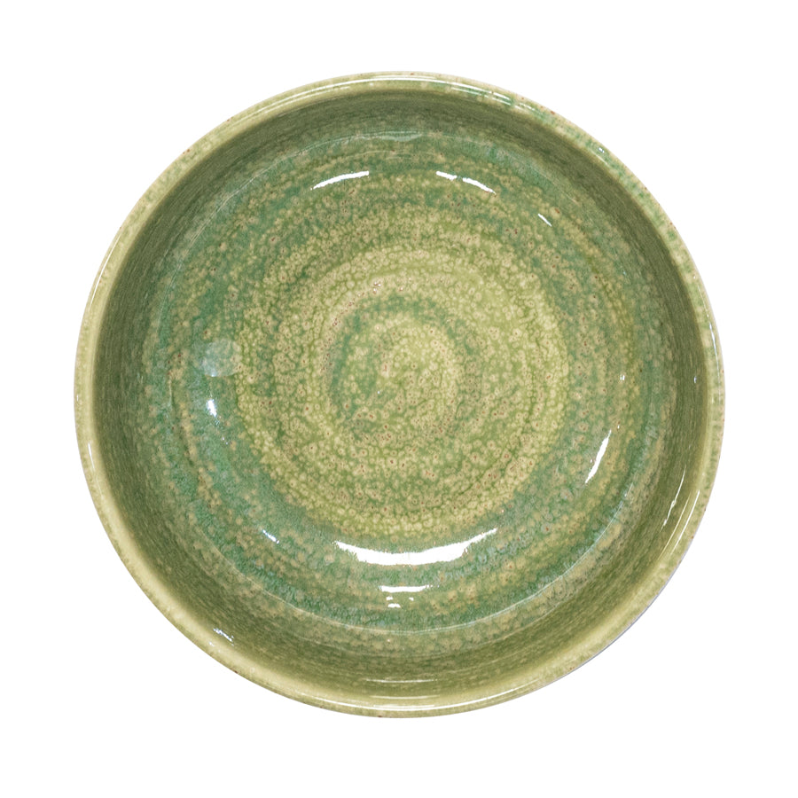 Artisan Heligan Vitrified Stoneware Green Round Bowl 15cm Pack of 6