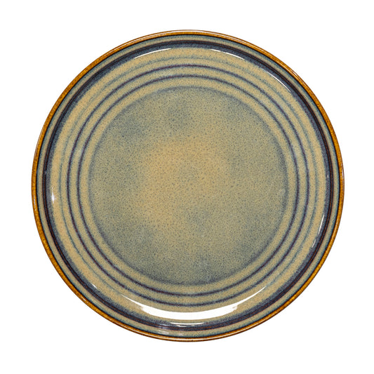 Artisan Lagoon Vitrified Fine China Blue Round Coupe Plate 27cm Pack of 6