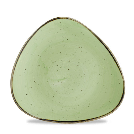 Churchill Stonecast Vitrified Porcelain Sage Green Triangle Plate 26.5cm Pack of 12