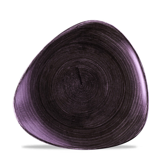 Churchill Stonecast Vitrified Porcelain Patina Deep Purple Triangle Plate 26.5cm Pack of 12