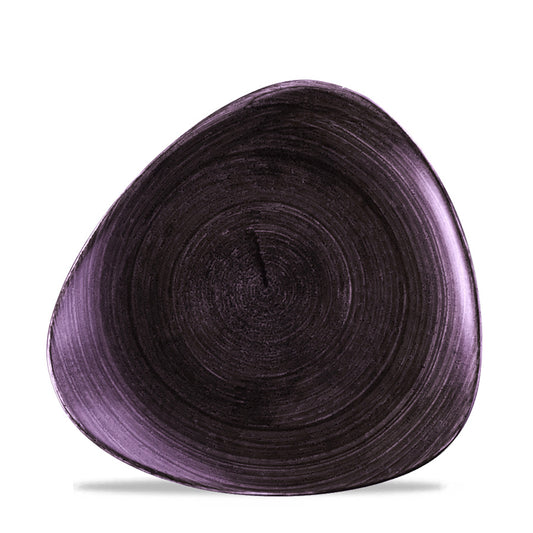 Churchill Stonecast Vitrified Porcelain Patina Deep Purple Triangle Plate 22.9cm Pack of 12