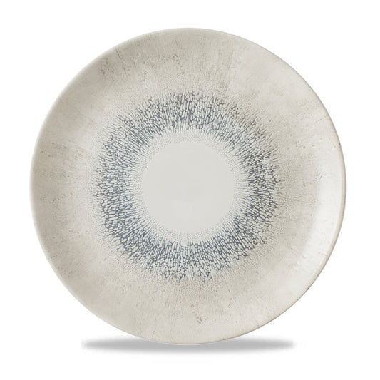 Churchill Studio Prints Vitrified Porcelain Fusion Grey Round Coupe Plate 28.8cm Pack of 12