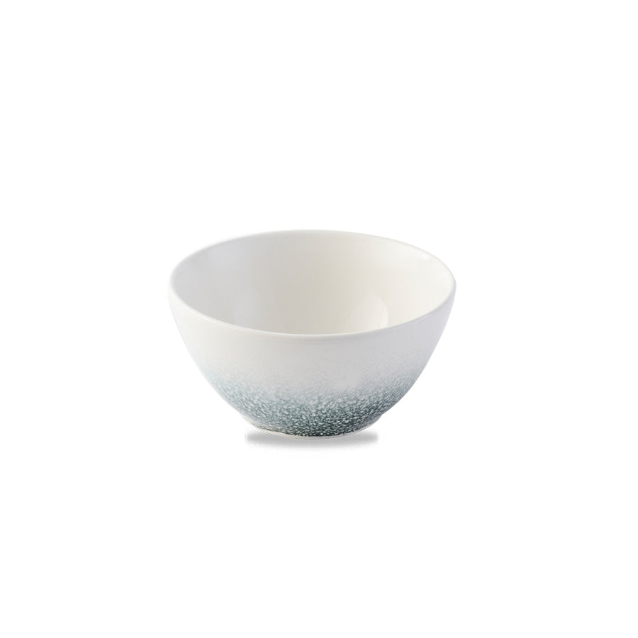 Churchill Studio Prints Vitrified Porcelain Raku Topaz Blue Round Snack Bowl 13cm 14oz Pack of 12