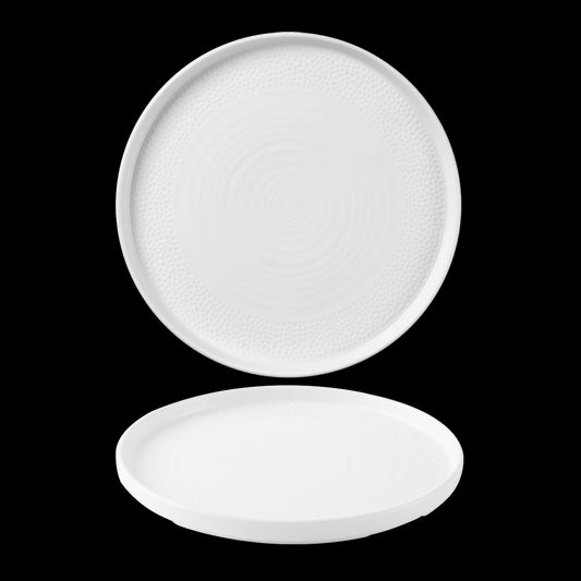 Churchill Isla Vitrified Porcelain White Round Walled Plate 26cm Pack of 6