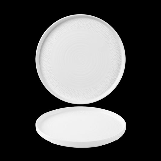 Churchill Isla Vitrified Porcelain White Round Walled Plate 21cm Pack of 6