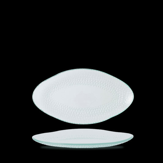 Churchill Isla Glass Organic Oval Platter 30x16.2cm Pack of 6