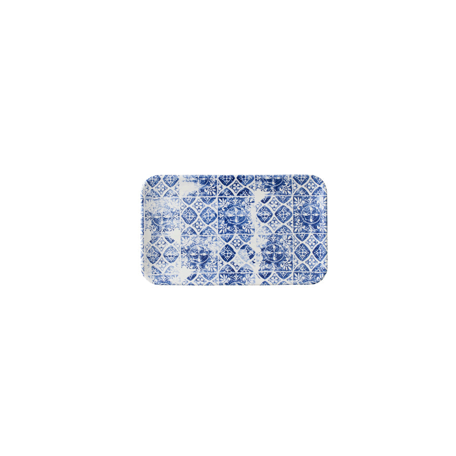 Dudson The Maker's Collection Porto Vitrified Porcelain Blue Rectangular Platter 27x16cm Pack of 6