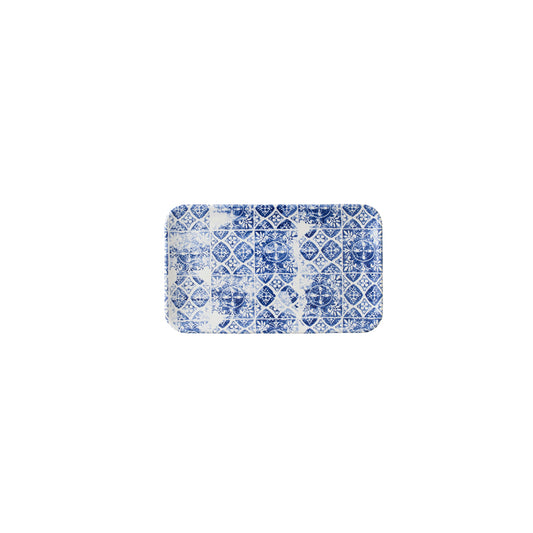 Dudson The Maker's Collection Porto Vitrified Porcelain Blue Rectangular Platter 27x16cm Pack of 6