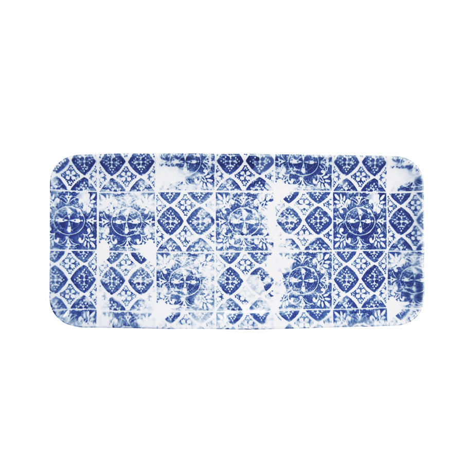 Dudson The Maker's Collection Porto Vitrified Porcelain Blue Rectangular Platter 34.6x15.6cm Pack of 12