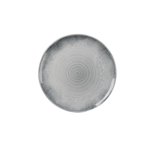 Dudson Harvest Flux Vitrified Porcelain Grey Organic Round Coupe Plate 29cm Pack of 12