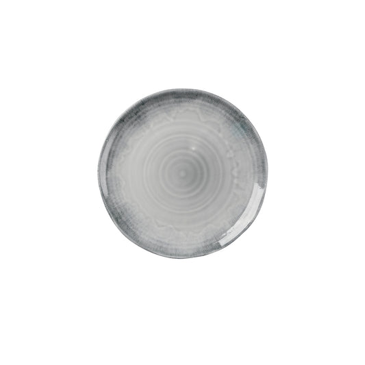 Dudson Harvest Flux Vitrified Porcelain Grey Organic Round Coupe Plate 27.5cm Pack of 12