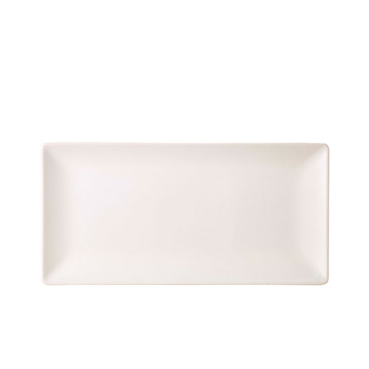 GenWare Luna Stoneware White Rectangular Plate 25x15cm Pack of 6