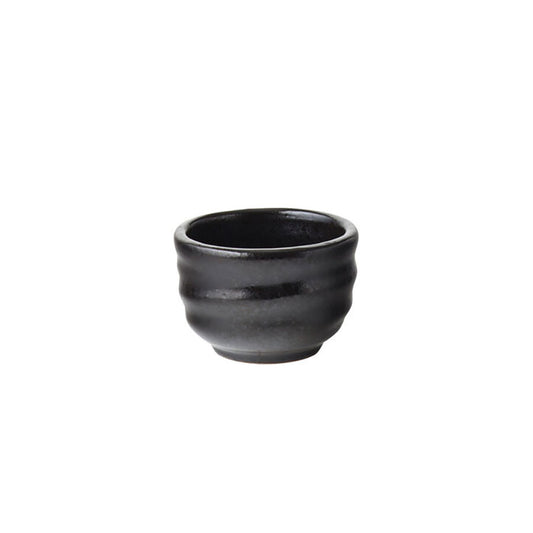 Utopia Tribeca Ebony Stoneware Black Round Dip Pot 5x3.5cm Pack of 6