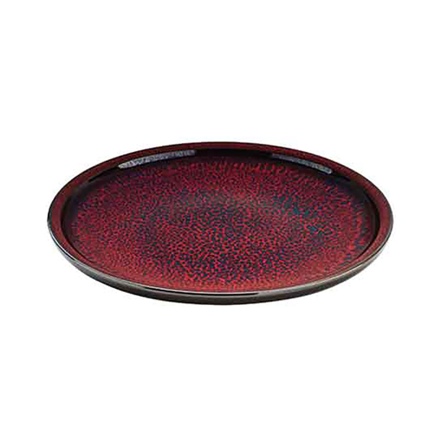 Playground Glow Stoneware Red Round Coupe Plate 30cm Pack of 6