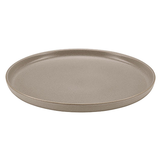 Playground Elements Stoneware Sand Round Flat Plate 28cm Pack of 6