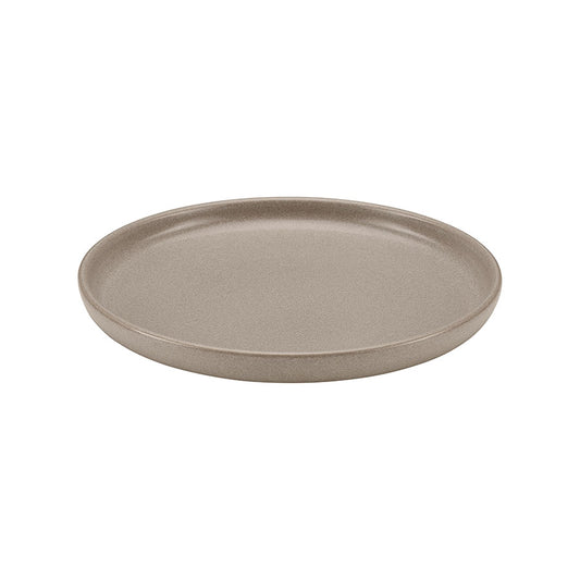 Playground Elements Stoneware Sand Round Flat Plate 22cm Pack of 6