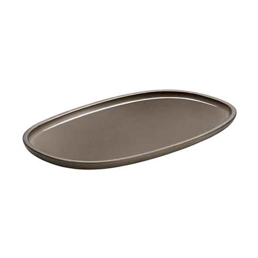 Playground ReNew Stoneware Taupe Oval Platter 30x18cm Pack of 2