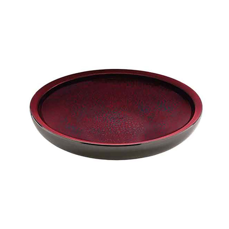 Playground Glow Stoneware Red Deep Round Coupe Plate 18cm Pack of 2