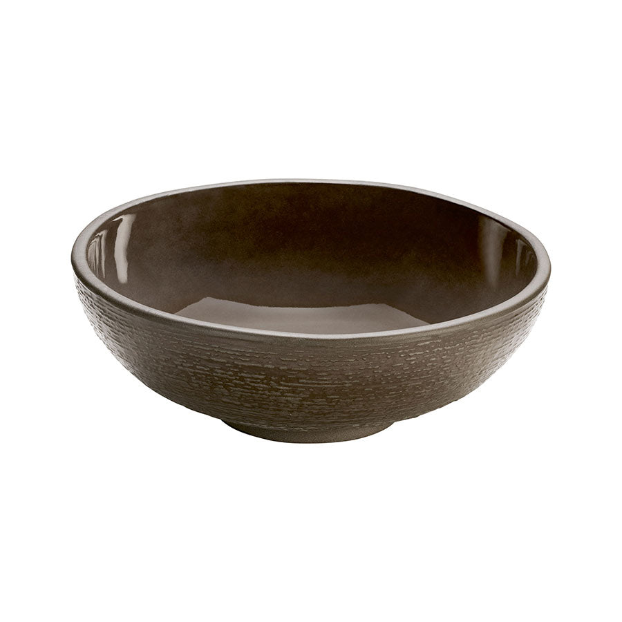 Playground ReNew Stoneware Taupe Round Relief Bowl 17x6.5cm 70cl 24.75oz Pack of 6