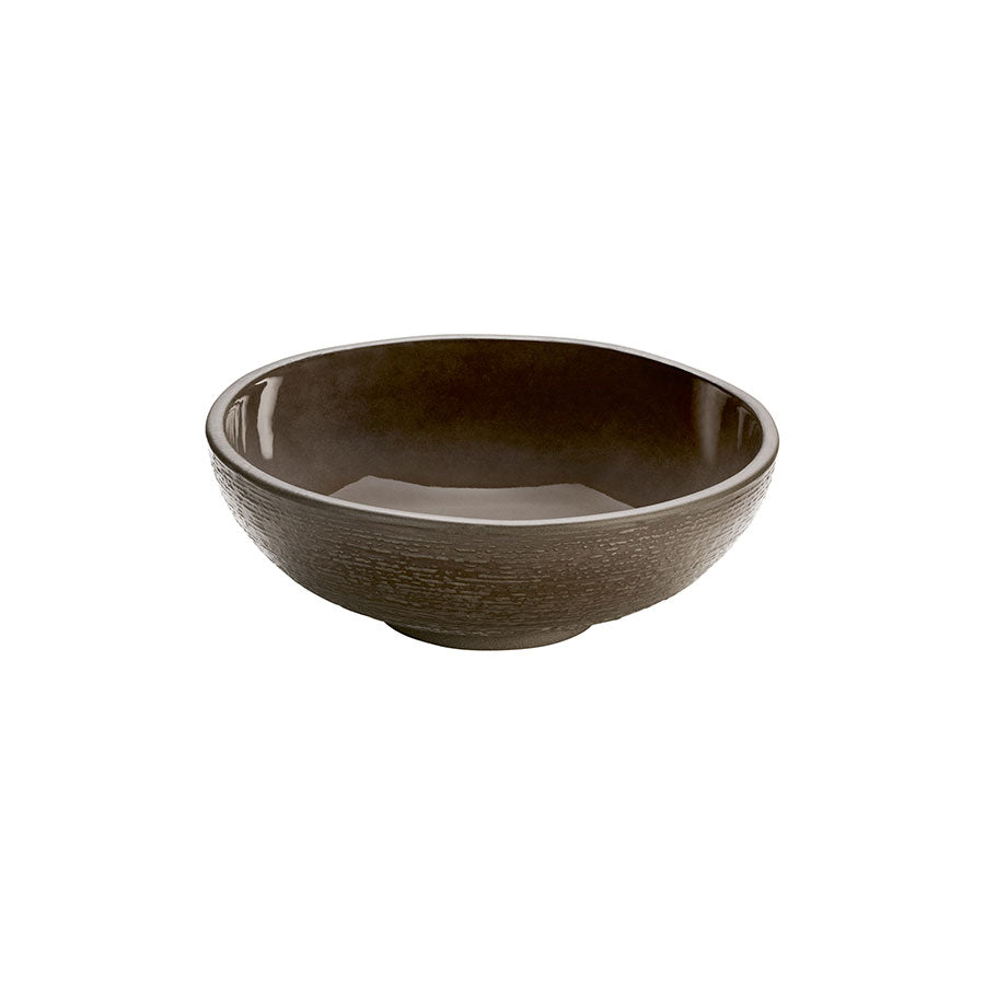 Playground ReNew Stoneware Taupe Round Relief Bowl 14x5.8cm 32cl 11.25oz Pack of 6