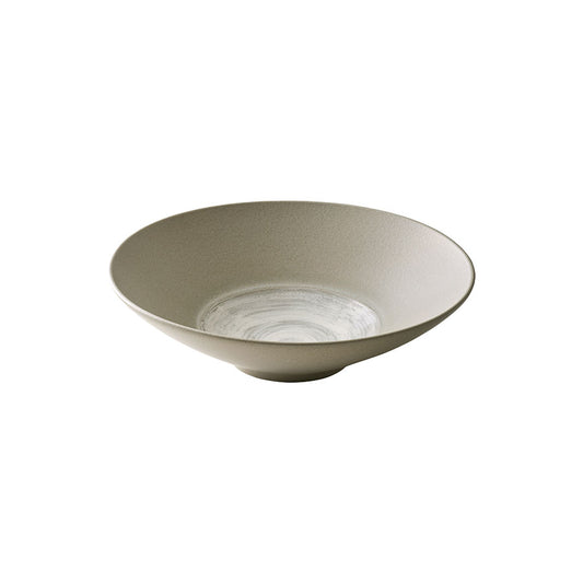 Playground Silento Stoneware Beige Round Deep Coupe Bowl 24cm 115cl 40.5oz Pack of 2