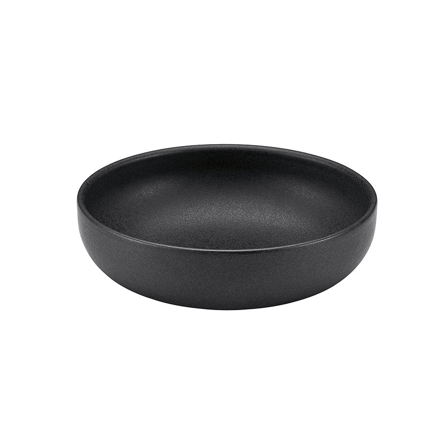 Playground Elements Stoneware Black Round Bowl 16x3.8cm 60cl 21oz Pack of 6